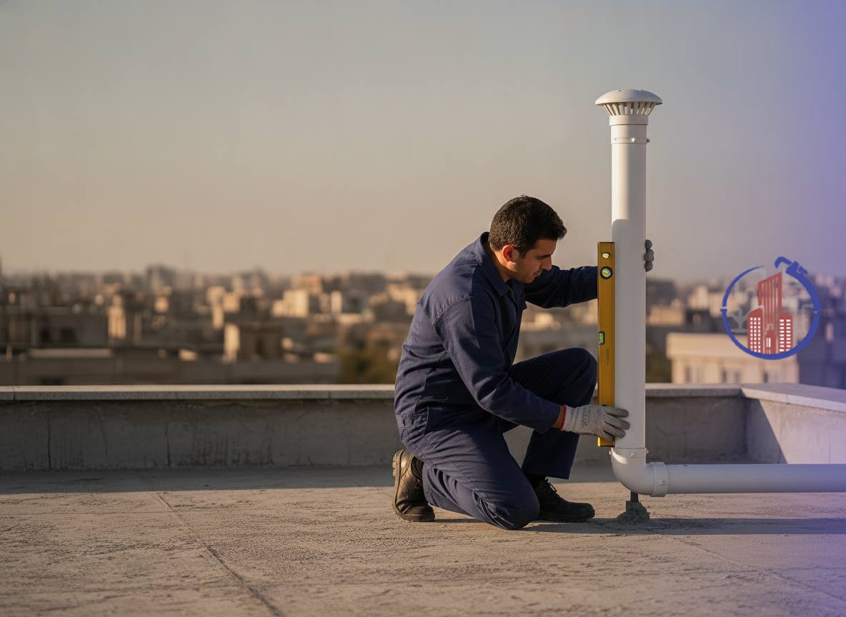 لوله هواکش فاضلاب سایز ۷۵ برای تهویه و جلوگیری از مکش سیفون